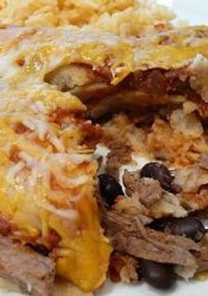 A picture of Beef Enchiladas.