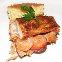 A picture of Pork Loin Jambalaya Po'boy.
