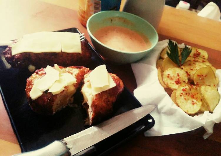 Resep Chiken chesee with potato chips oleh Nasib Anak Kost Resep Chiken chesee with potato chips oleh Nasib Anak Kost