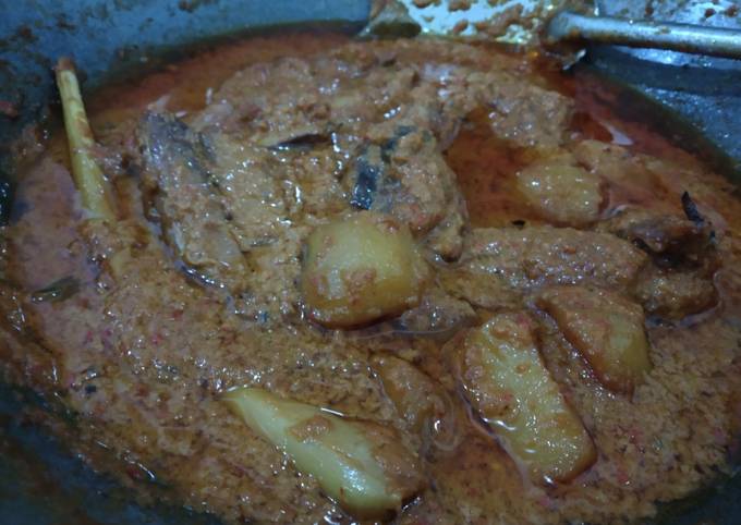 Rendang ikan tongkol tengiri+kentang super enak