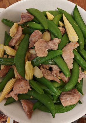 甜豆炒肉片 的食譜成品照片