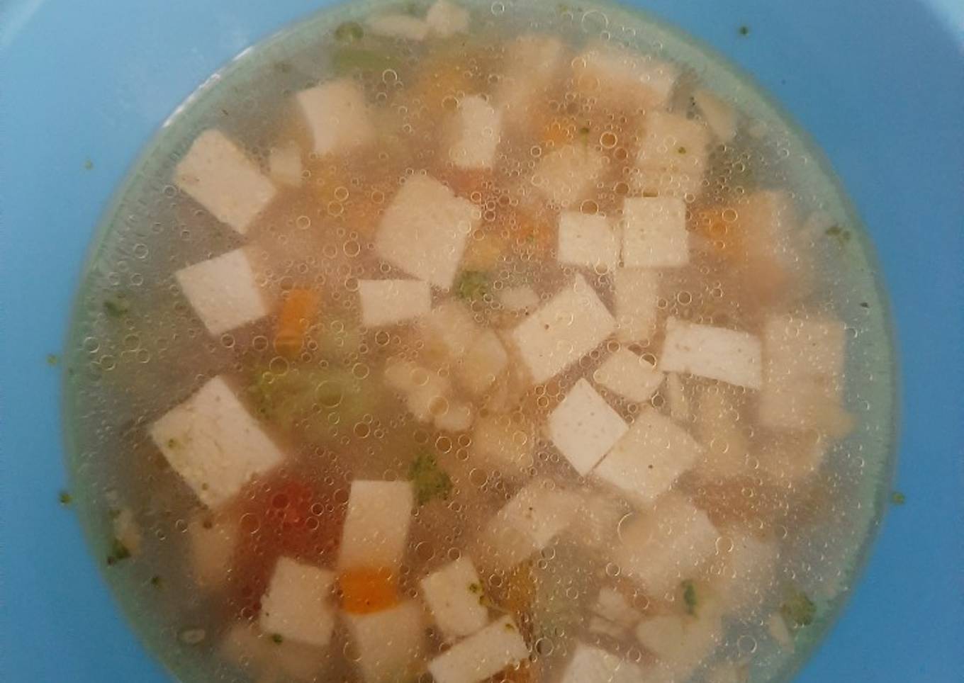 Dinosaur Zopa Ayam Tahu. Mpasi 1 year +