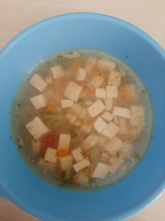 Foto resep Sup ayam tahu sayur. Mpasi 1y+