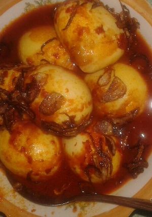 Foto resep Telur bumbu merah ala bunda sekar