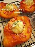 Ham and Mayo Rolls With Whole Boiled Eggs