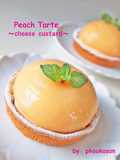 Cream Cheese Custard Peach Tarts