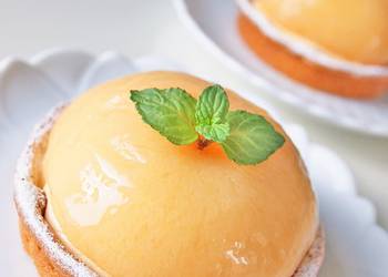 Unique Cuisine Cream Cheese Custard Peach Tarts Delicious Nutritious