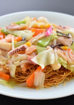 A picture of Crispy Nagasaki Sara Udon.
