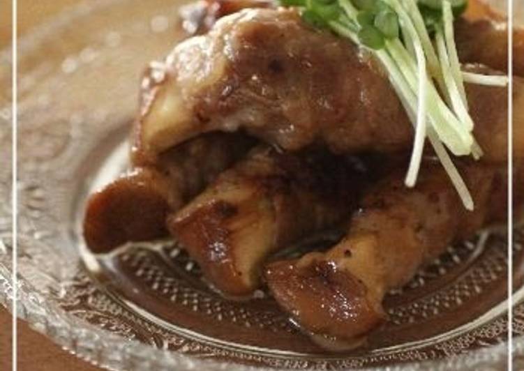Recipe of Perfect Pork-Wrapped King Oyster Mushrooms With Salt-Based Sauce