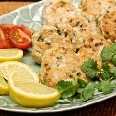 A picture of Cilantro Chicken Burgers.
