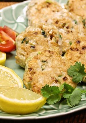 A picture of Cilantro Chicken Burgers.
