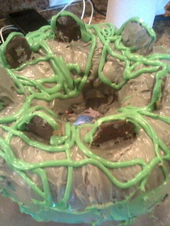 A picture of Graveyard Cake.