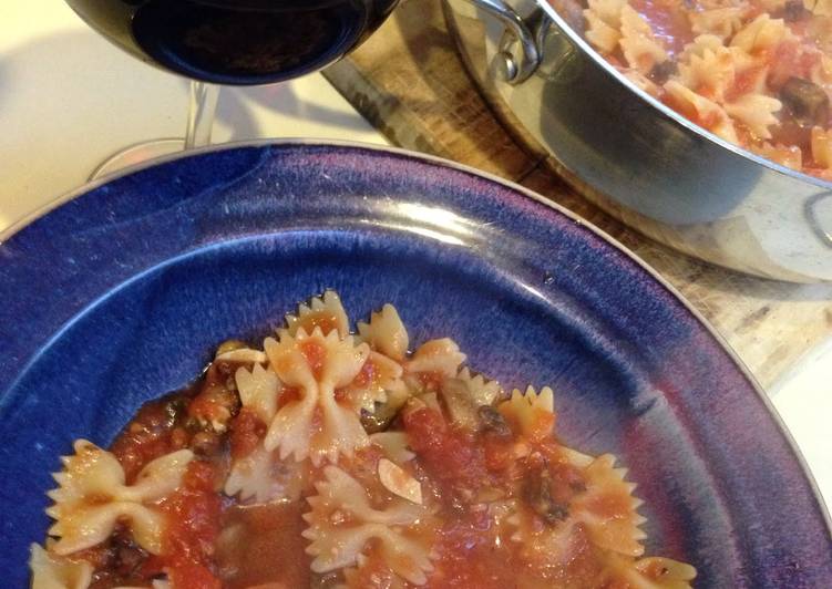 Vegan Pasta &amp; Sautéed Mushrooms