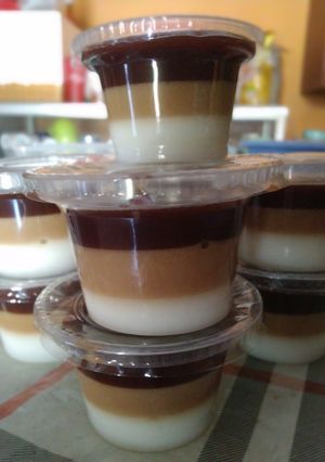 Foto resep Puding Jeli Coklat Kopi Susu Cup