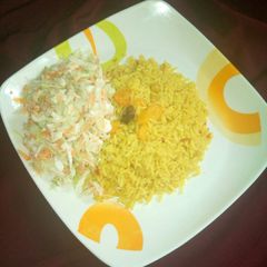 Fried rice with coslow A picture of Fried rice with coslow.