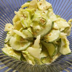 A picture of Cabbage and Cucumber Sesame and Mayonnaise Salad.