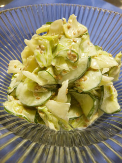 A picture of Cabbage and Cucumber Sesame and Mayonnaise Salad.