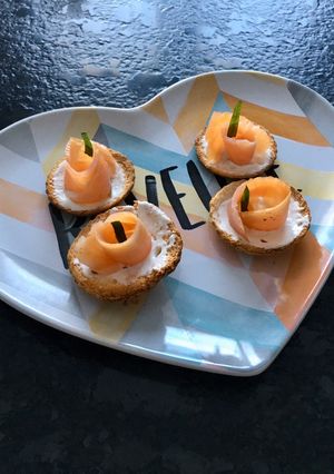 Une photo de Fleurs de saumon au miel