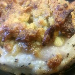 A picture of Bleu Cheese Crusted Pork Chops.