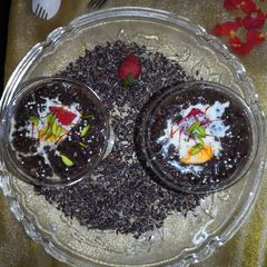 A picture of Purple rice kheer.