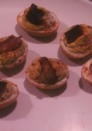 A picture of Smoked Deviled Eggs.