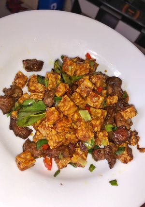 Foto resep Tempe, ati saus tiram 👩🏻‍🍳