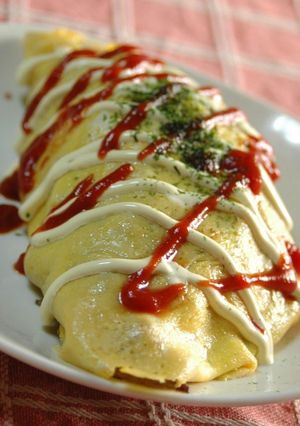 A picture of Omu-Soba: Yakisoba Noodle Omelettes.