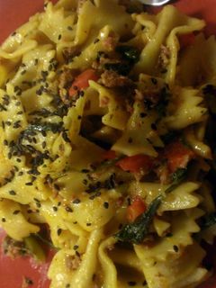 A picture of Spicy Shrimp and Tomato Pasta.