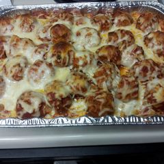 A picture of meat ball sub casserole.