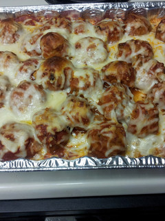 A picture of meat ball sub casserole.