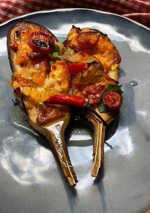 Une photo de 🌶️Aubergines 🍆 à la provençale 🍃🌱