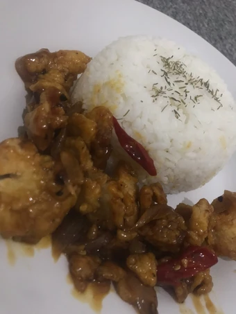 Langkah Gampang Membikin Resep  Nasi ikan dory crispy bumbu manis yang Enak, Menggugah Selera