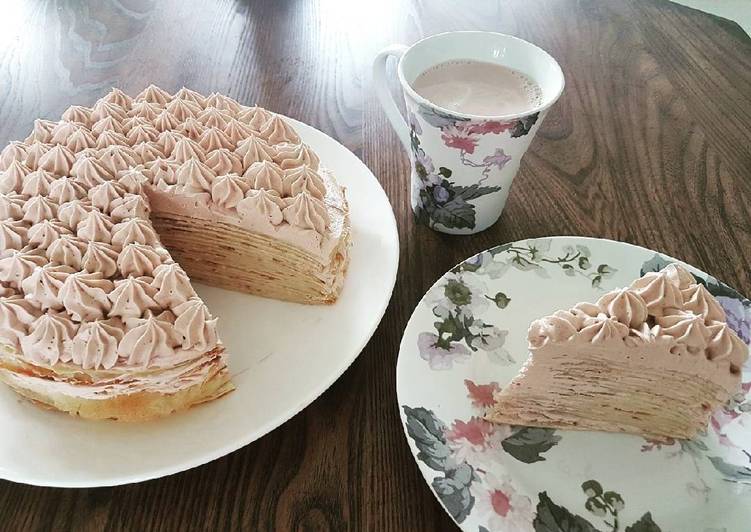 Bagaimana Membuat Nutella crepe cake Anti Gagal