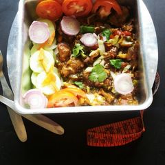 A picture of Chicken and veg fried...