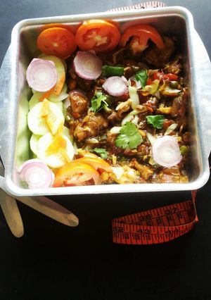 A picture of Chicken and veg fried...