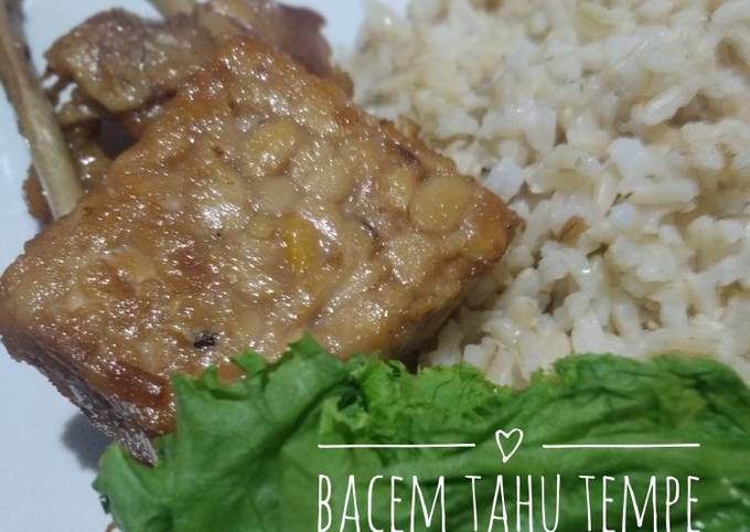 Bacem tahu tempe dan ayam kampung