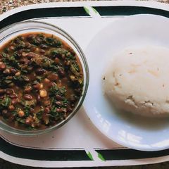 A picture of Githeri And Ugali. (Kenyan Staple Food).