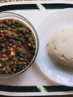 A picture of Githeri And Ugali. (Kenyan Staple Food).