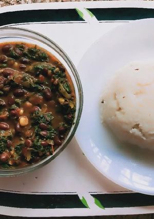 A picture of Githeri And Ugali. (Kenyan Staple Food).
