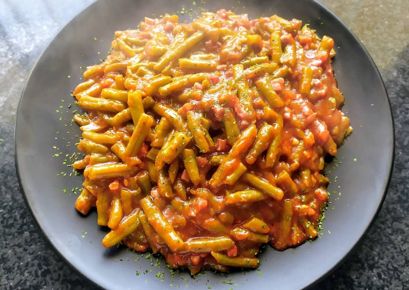 Judías verdes con tomate