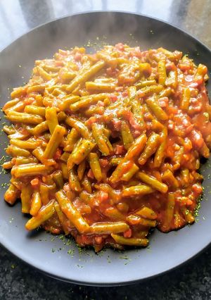 Una foto de Judías verdes con tomate