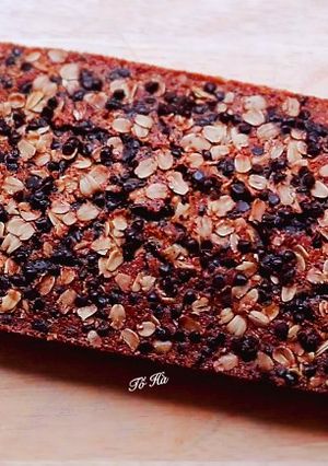Hình của món Bánh yến mạch vị bí ngòi và sô-cô-la.