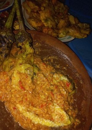 Foto resep Terong bakar sambel kacang