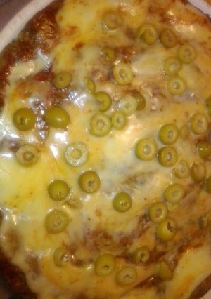Una foto de Pizza integral c/ espinacas