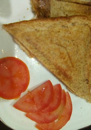 A picture of Ham and cheese sandwich.