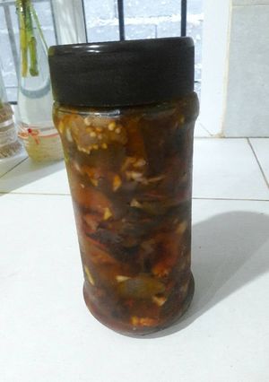 Una foto de Berenjenas en escabeche