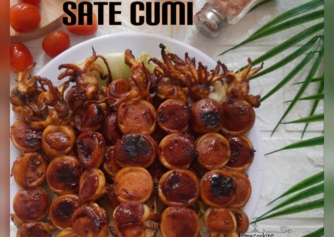 Resep Sate cumi-sosis Anti Gagal