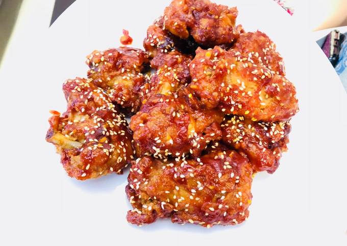 Ayam goreng korea (spicy korean chicken)