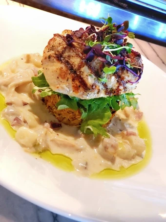 Easy Way Make Recipe Grilled Fish with Awadhi Creamy Potato, Veggie Rosti &amp; Greens that is Delicious, Really Delicious}