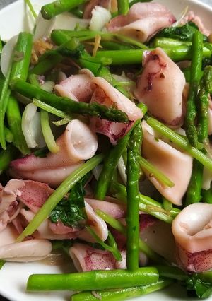 Hình của món Mực xào.